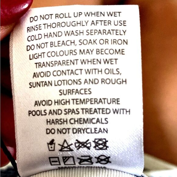 Orion Deep V Lace Up Front One Piece Swim Suit In White Navy Multi - Picture 12 of 13